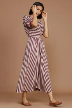 Mati Red Striped Cotton Jumpsuit -Deals Haute Togs Store 163mati1 2