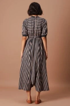 Mati Grey Striped Cotton Jumpsuit -Deals Haute Togs Store 163mati3 4