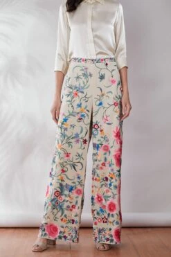 PATINE Jahan Cream Gara Straight Pants