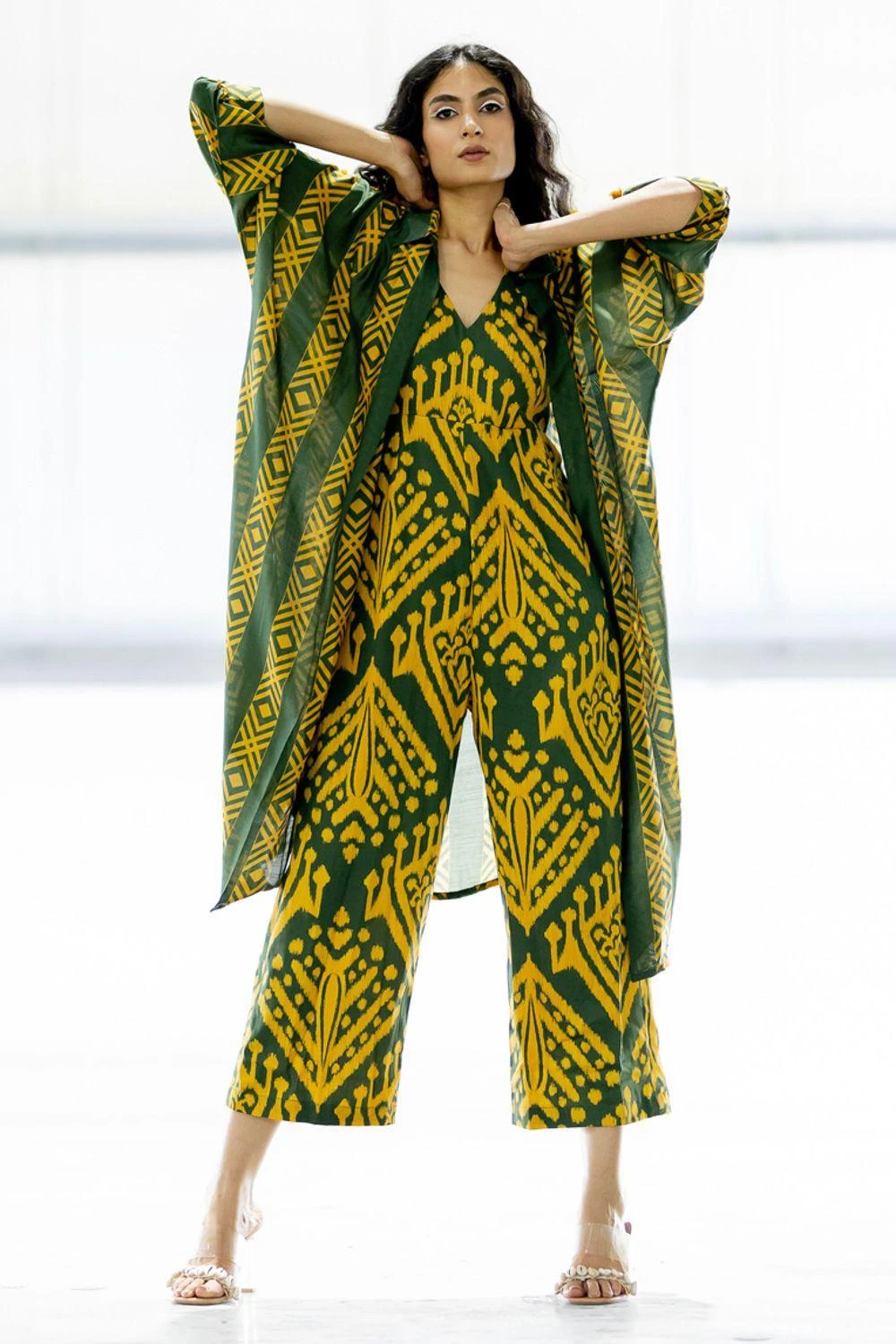 Pooja Keyur Meadow Olive Jumpsuit 5 Pooja Keyur Meadow Olive Jumpsuit - Image 3