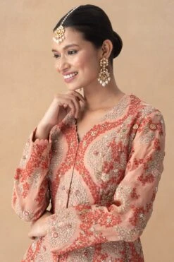 Petticoat Lane By Divya Peach Embellished Sharara Set -Deals Haute Togs Store 16823pl6 4