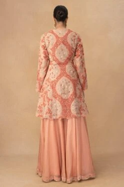 Petticoat Lane By Divya Peach Embellished Sharara Set -Deals Haute Togs Store 16823pl6 5