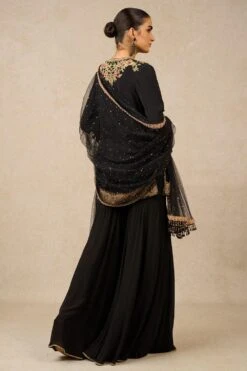 Tarun Tahiliani Black Gara Work Sharara Set -Deals Haute Togs Store 16923tt48 4