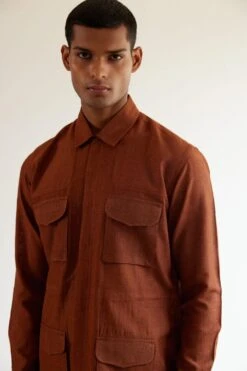 Countrymade Copper Silk Safari Shirt -Deals Haute Togs Store 169cms14 3