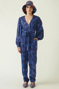 Payal Pratap Navy Java Sumba Jumpsuit