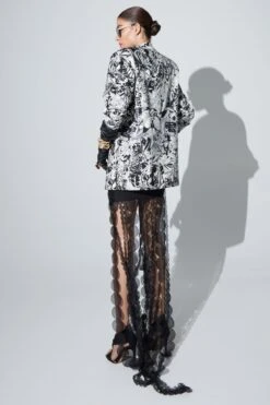 REIK Black Embellished Fringes Skirt -Deals Haute Togs Store 17323rk17 5