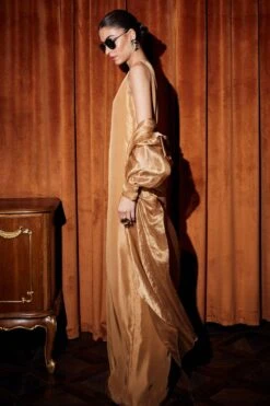 REIK Gold Adele Shirt & Noir Jumpsuit -Deals Haute Togs Store 17323rk34 3