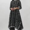 Krishna Mehta Black & White Tie-dye Tunic -Deals Haute Togs Store 17723km7 1