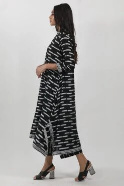 Krishna Mehta Black & White Tie-dye Tunic -Deals Haute Togs Store 17723km7 3