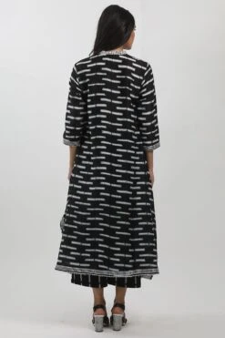 Krishna Mehta Black & White Tie-dye Tunic -Deals Haute Togs Store 17723km7 4