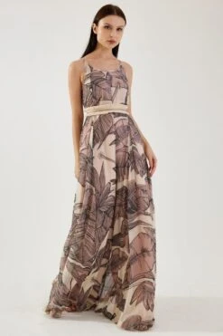 KoAi Cream And Pink Floral Sleeveless Jumpsuit -Deals Haute Togs Store 17723koia36 3