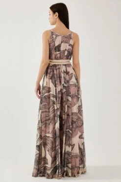 KoAi Cream And Pink Floral Sleeveless Jumpsuit -Deals Haute Togs Store 17723koia36 5