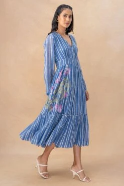 Vineet Rahul Zemirah Bougainvillaea Tiered Dress -Deals Haute Togs Store 17823vr38 3