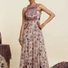 SVA Safar Merlot Jaal Printed Jumpsuit -Deals Haute Togs Store 181123sva78 1
