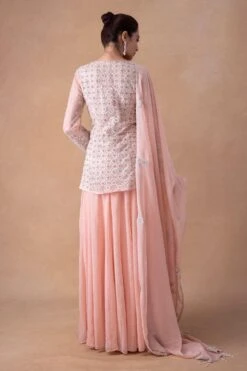Ahilian Blush Floral Kurta-sharara Set -Deals Haute Togs Store 18124an17 5