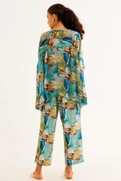 NORN Brushstroke Printed Line Blouse -Deals Haute Togs Store 1823nn17 4