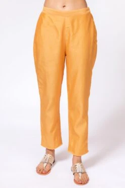 Chandrima Yellow Chanderi Pants 9 Chandrima Yellow Chanderi Pants -Deals Haute Togs Store 182chnd14 2 1