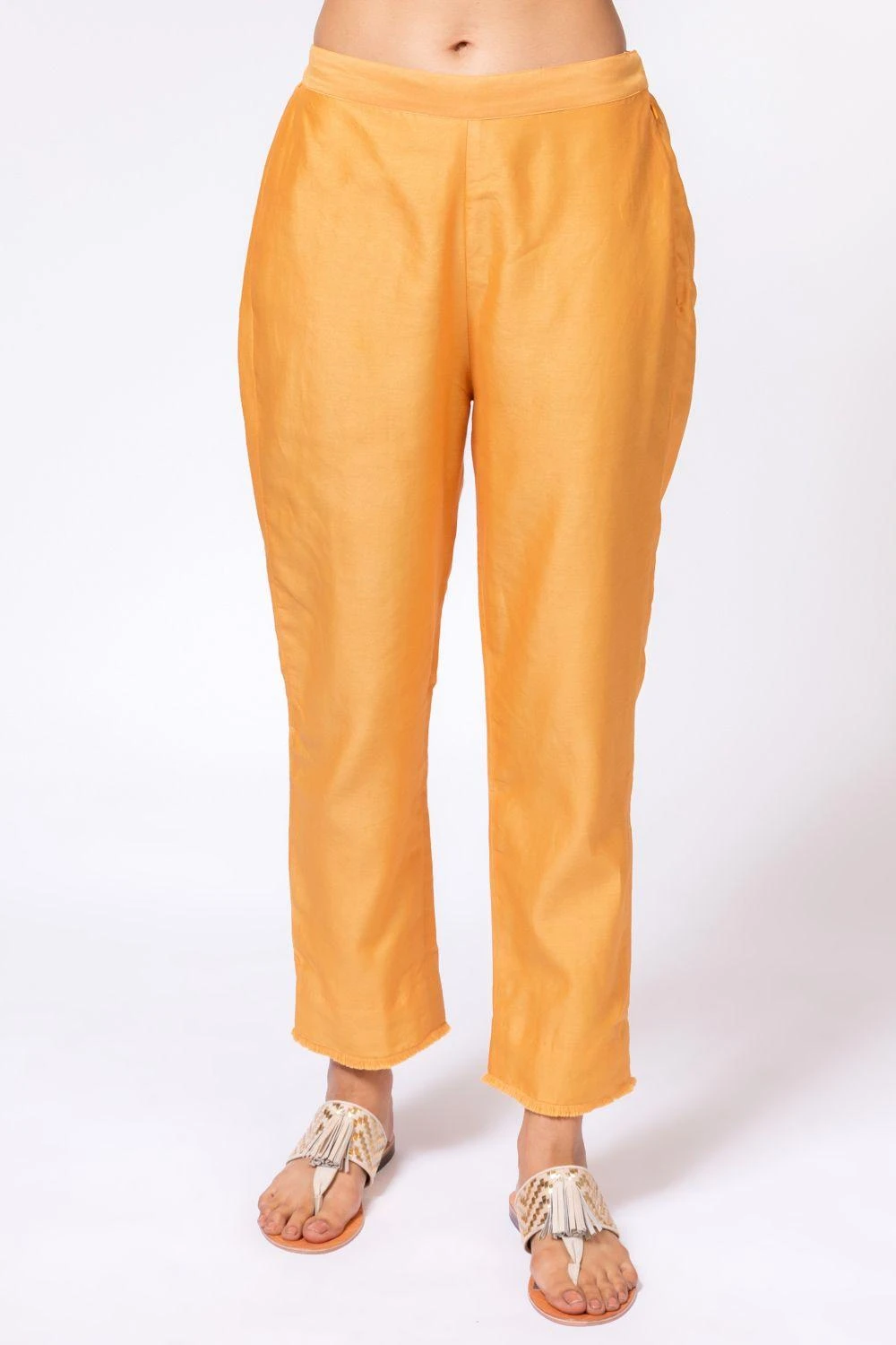 Chandrima Yellow Chanderi Pants 5 Chandrima Yellow Chanderi Pants - Image 3