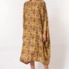 Divya Sheth Mustard Hand-block Printed Kaftan -Deals Haute Togs Store 184dy18 1