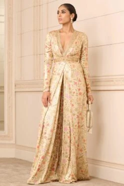 Tarun Tahiliani Blush Floral Printed Jumpsuit 20 Tarun Tahiliani Blush Floral Printed Jumpsuit -Deals Haute Togs Store 18523tt2 1