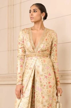 Tarun Tahiliani Blush Floral Printed Jumpsuit 21 Tarun Tahiliani Blush Floral Printed Jumpsuit -Deals Haute Togs Store 18523tt2 2