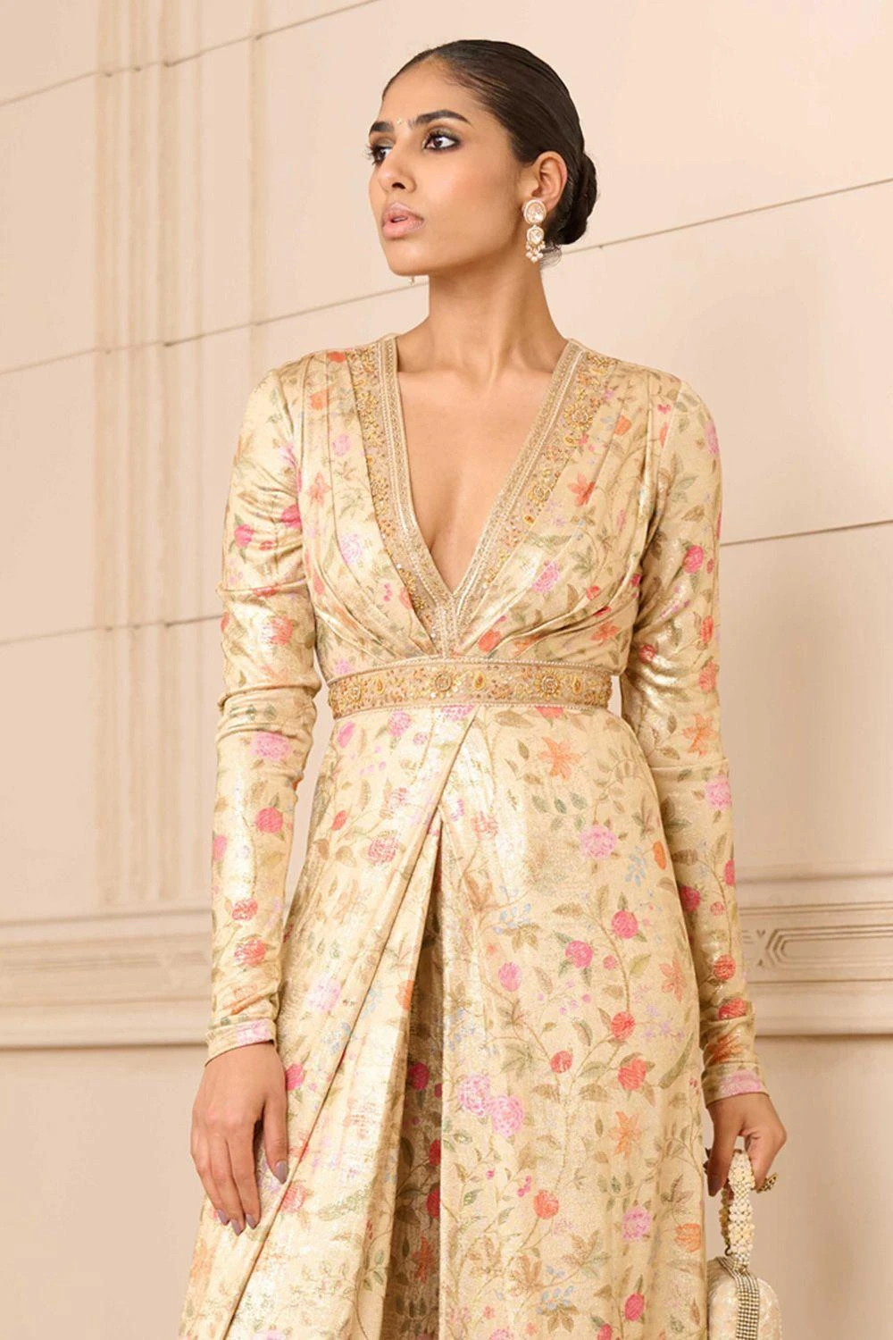 Tarun Tahiliani Blush Floral Printed Jumpsuit 11 Tarun Tahiliani Blush Floral Printed Jumpsuit - Image 9