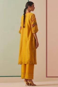 Chandrima Mustard Organza Detail Pants 9 Chandrima Mustard Organza Detail Pants -Deals Haute Togs Store 18823ca37 4