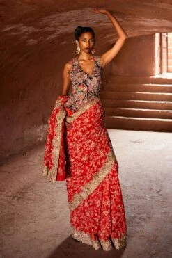 Mrunalini Rao Manohar Zardosi Embellished Blouse