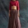 Swatti Kapoor Mauve Hand Block Print Skirt -Deals Haute Togs Store 188swk12 1