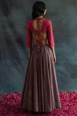 Swatti Kapoor Dahlia Pink Chanderi Blouse 11 Swatti Kapoor Dahlia Pink Chanderi Blouse -Deals Haute Togs Store 188swk29 5