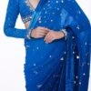 Dilnaz Radiant Vivid Blue Sequin Adorned Blouse -Deals Haute Togs Store 19124dz13 1