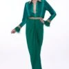 Dilnaz Regal Viridian Green Draped Skirt -Deals Haute Togs Store 19124dz3 1
