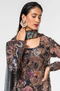 Aisha Rao Black Printed Sharara Set -Deals Haute Togs Store 191ar1 4