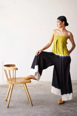 Khara Kapas Lime Green Ombre Jumpsuit -Deals Haute Togs Store 19923kk2 4