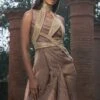 Abhishek Sharma Off-shoulder Textured Metallic Draped Dress -Deals Haute Togs Store 1 47