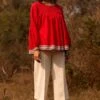 Payal Pratap Red Top With Smocking Details 1 Payal Pratap Red Top With Smocking Details -Deals Haute Togs Store 1sb 24 r 1
