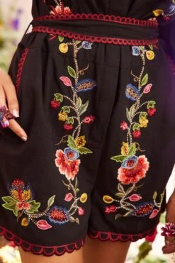 Chandrima Black Threadwork And Beadwork Playsuit -Deals Haute Togs Store 20032023ca35 3