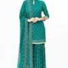 Nakul Sen Emerald Chiffon Sequin Bandhni Sharara -Deals Haute Togs Store 2012ense 0094833 1