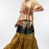 CAPISVIRLEO Tiered Silk Tie & Dye Skirt -Deals Haute Togs Store 208capis4 1