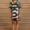 AK-OK By Anamika Khanna Sporty Script Printed Short Dress