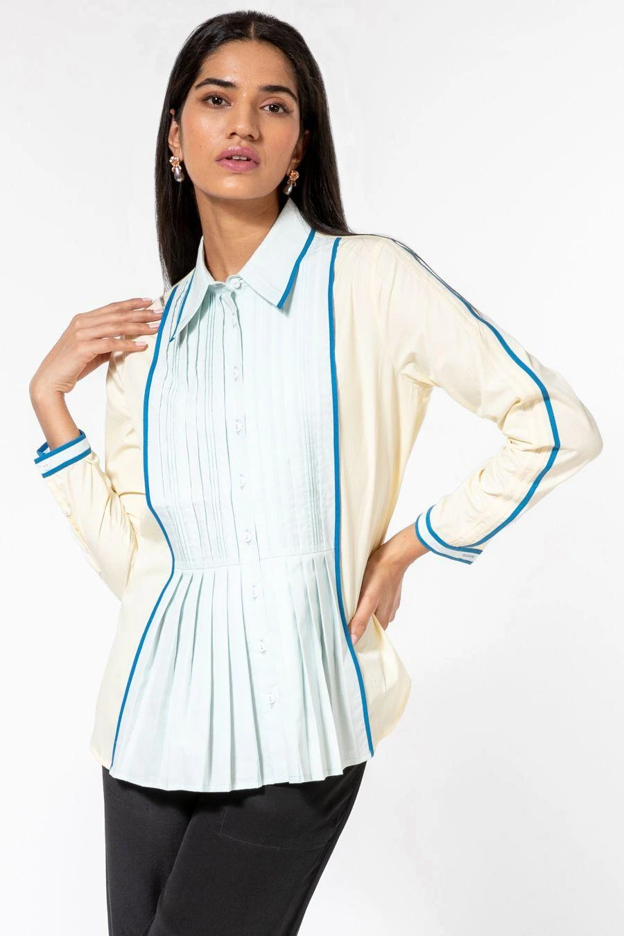 Bodice Blue Multi-binded Shirt 7 Bodice Blue Multi-binded Shirt - Image 5