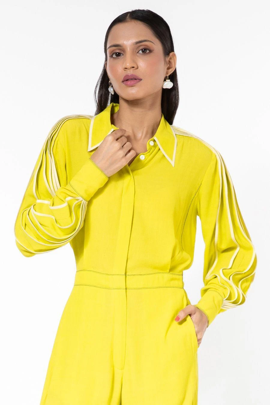 Bodice Lime Green Pleated Jumpsuit 6 Bodice Lime Green Pleated Jumpsuit - Image 4