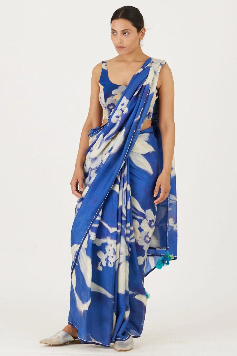 YAM Chicory White Poppies Blouse 3 YAM Chicory White Poppies Blouse