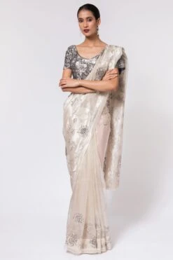 Peachoo Metallic Embroiderd Tissue Blouse 9 Peachoo Metallic Embroiderd Tissue Blouse -Deals Haute Togs Store 212pch33 3