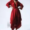 Shorshe Red Collared Cowl Jumpsuit 1 Shorshe Red Collared Cowl Jumpsuit -Deals Haute Togs Store 212sho4 1