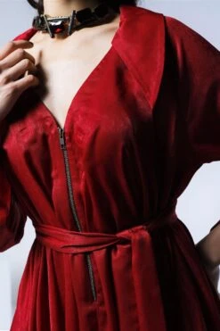 Shorshe Red Collared Cowl Jumpsuit 10 Shorshe Red Collared Cowl Jumpsuit -Deals Haute Togs Store 212sho4 4