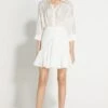431-88 By Shweta Kapur White Seersucker Coco Skirt -Deals Haute Togs Store 2211405 1