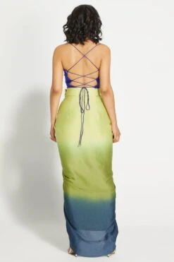 431-88 By Shweta Kapur Ombre Silk Draped Skirt -Deals Haute Togs Store 2211410 3