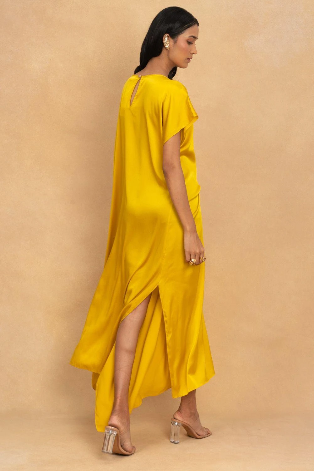 Stephany Yellow High Neck Dress 7 Stephany Yellow High Neck Dress - Image 5