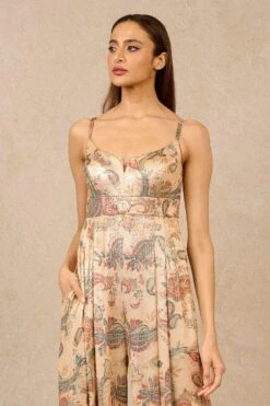 Tarun Tahiliani Multicoloured Paisley Printed Jumpsuit -Deals Haute Togs Store 231023tt31 3 1